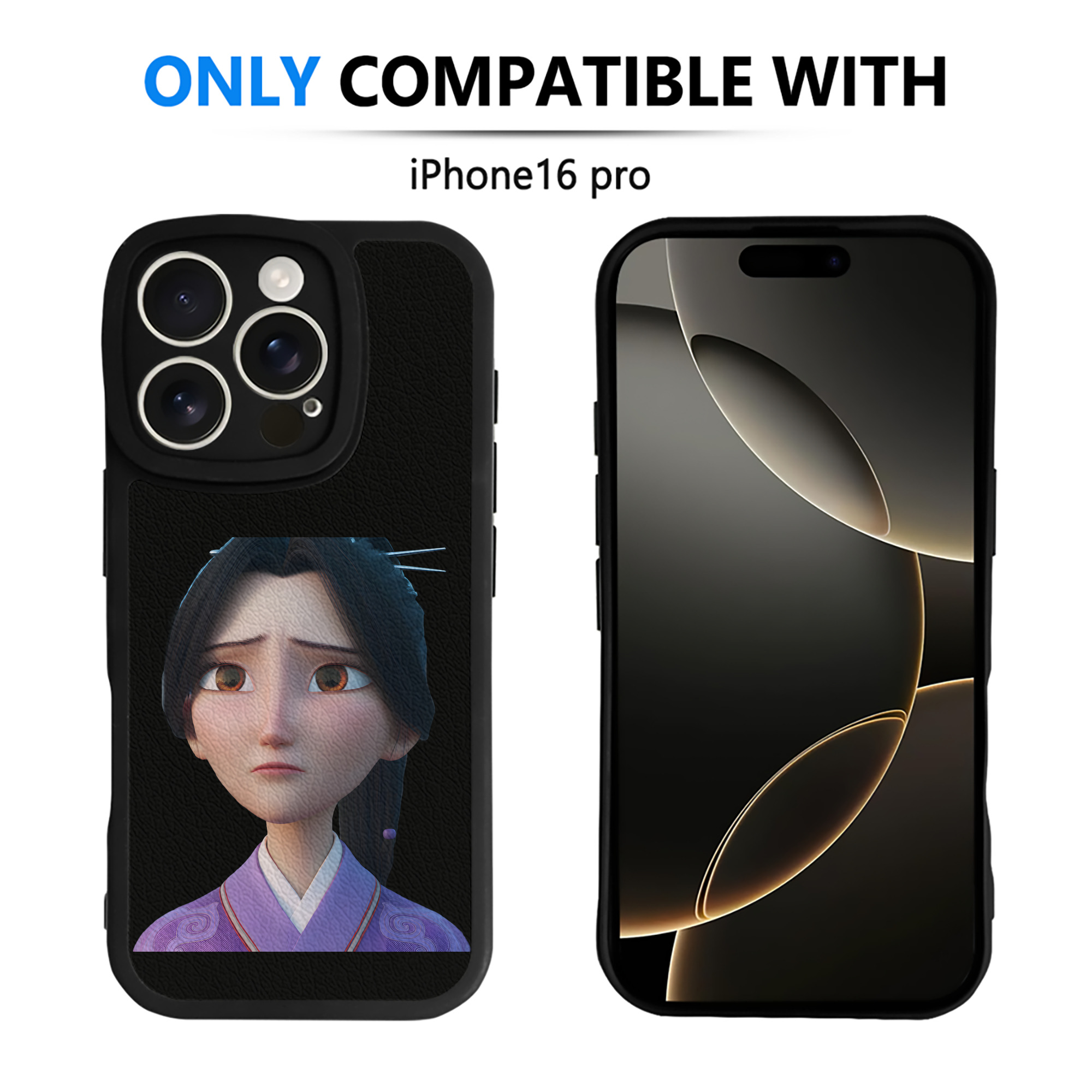 （画像用） Ne Zha 2 ナタ 魔童の大暴れ 【iPhone 16シリーズ対応】シリコンスマホケース（レザー調） 材質：シリコン